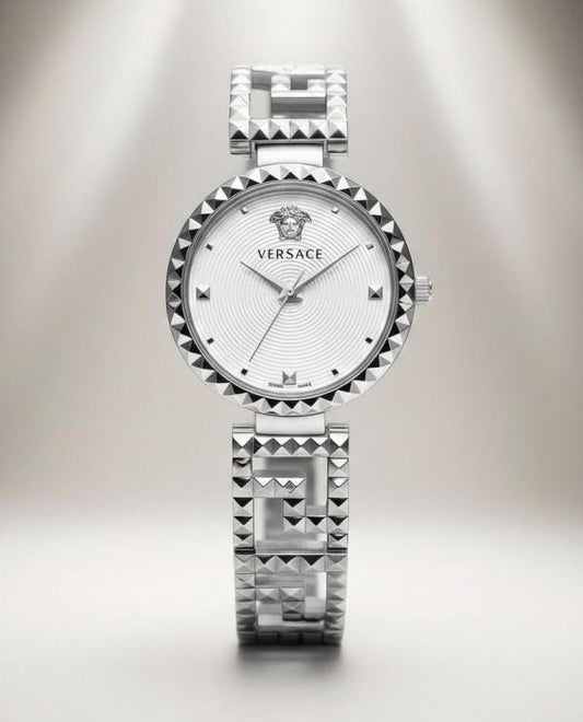 Ver.sace Greca Goddess Silver-White