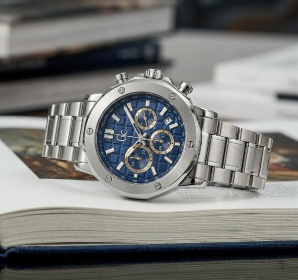 Gu.ess GC collection Brev Silver blue