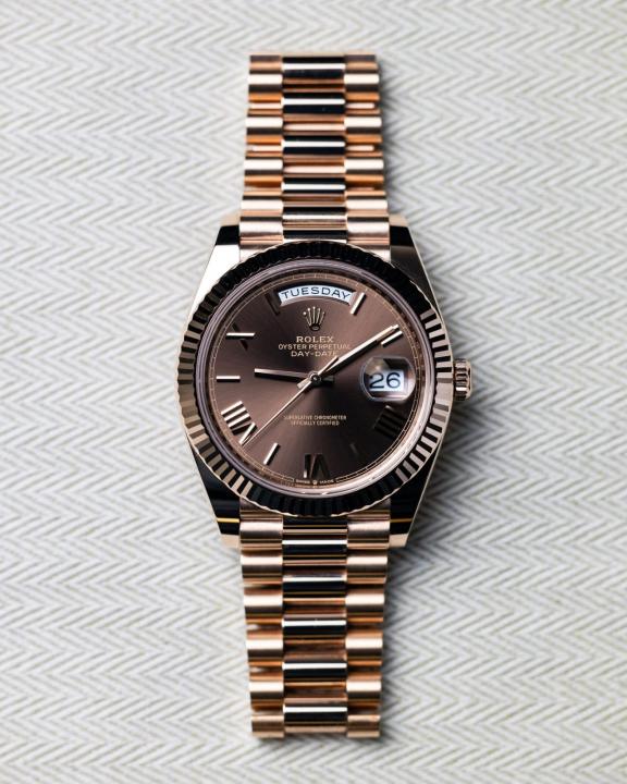 Role_x Oyster Perpetual Day Date 40 Battery Copper-Brown