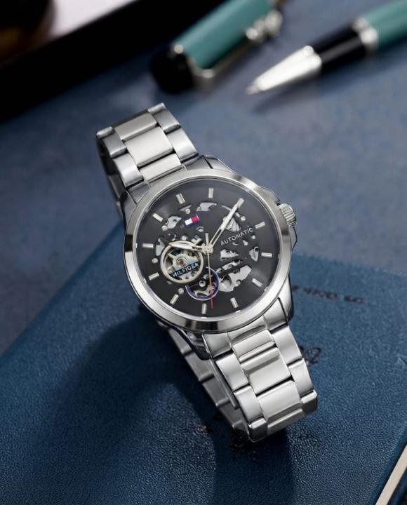 Tom.my Hilfige_r skeleton automatic