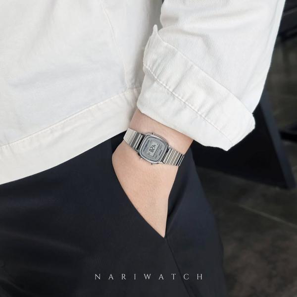 Ca.sio Womens Vintage LA670 Silver Grey