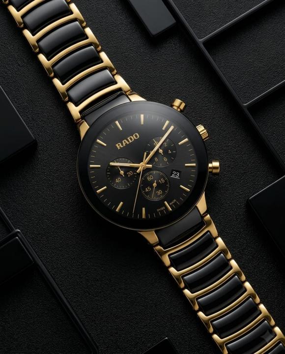 Rad_o centrix chronograph Black-Gold