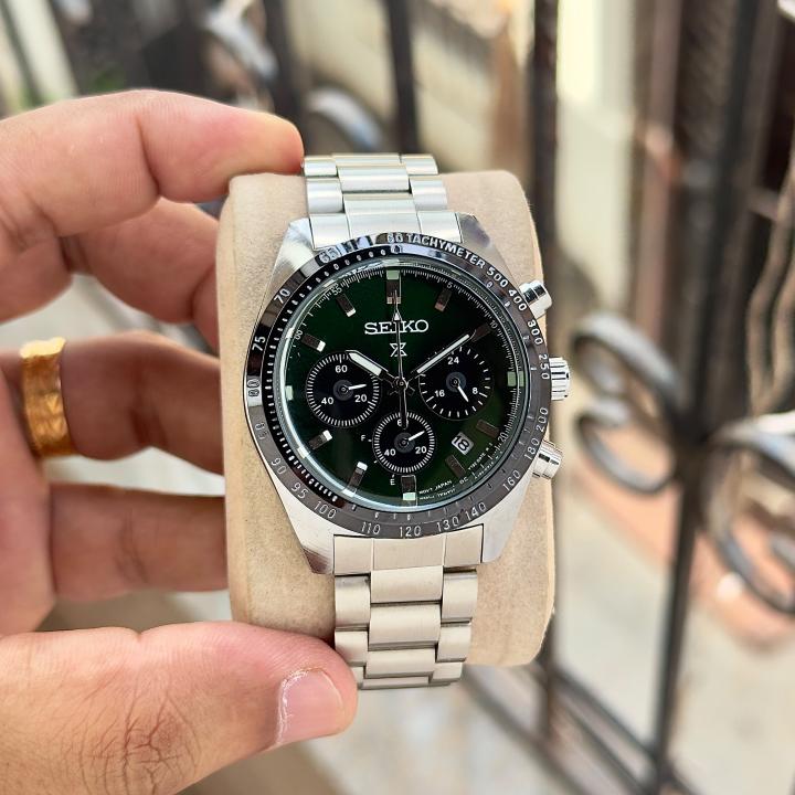 Sei.ko Prospex Speedtimer Chronograph silver -green