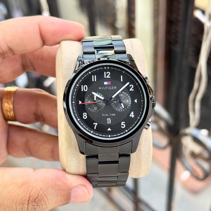 Tom.my Hilfigee_r Dual Time Full Black