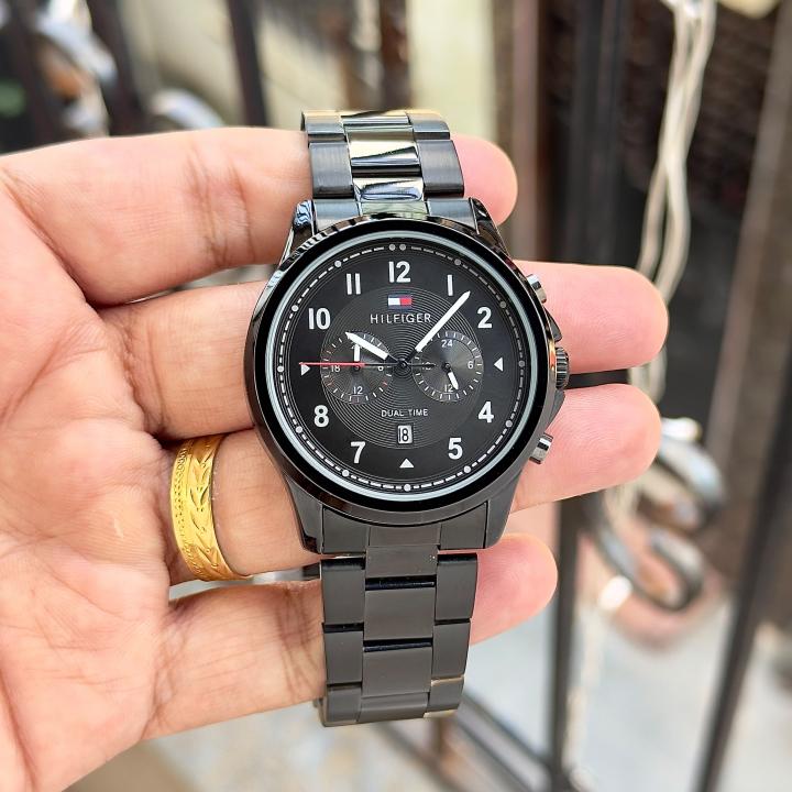 Tom.my Hilfigee_r Dual Time Full Black