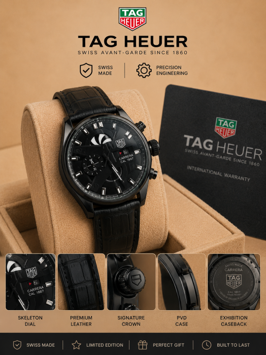 NewTag Heue_r Carrera Leather Belt CR7 - J72