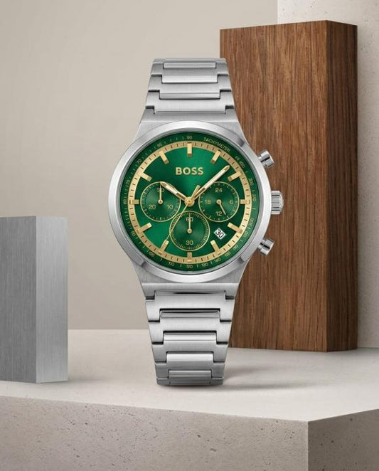 Bo.ss Candor Chronograph Silver-Green