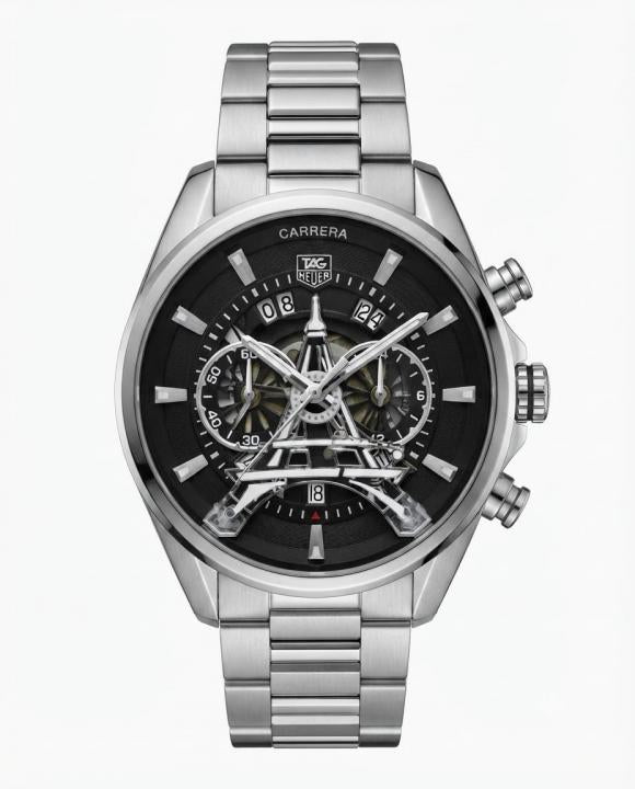 Tagg heuee_r Carrerr_a CAL 1887 silver black dail