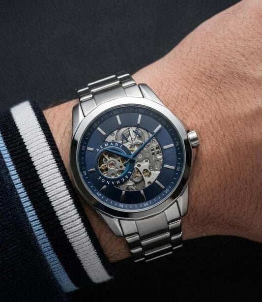 Armann_i Exchange Gunmetal Automatic Silver Blue