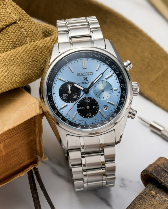 Sei.ko Prospex Chronograph Silver-Skyblue