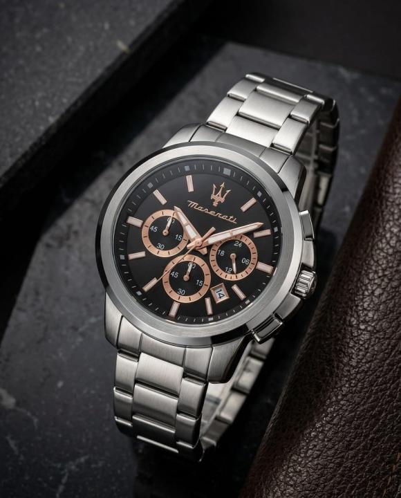Mase.raati Potenza Silver-Black-Copper Chrono