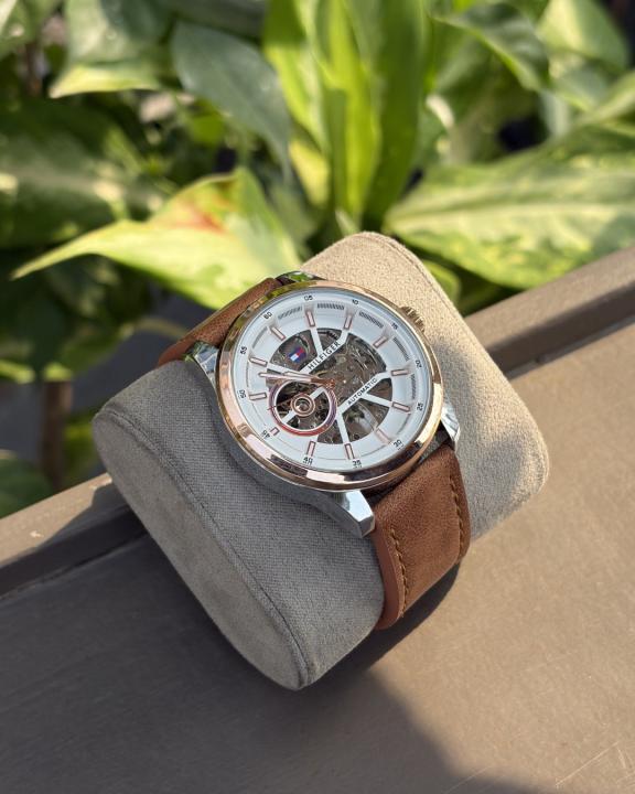 Tommy_hilfiger Automatic Leather LightBrown-Copper-White