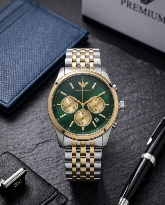 Em.porio Armann_i AR11581 Chronograph 2Ton-Gold-Green