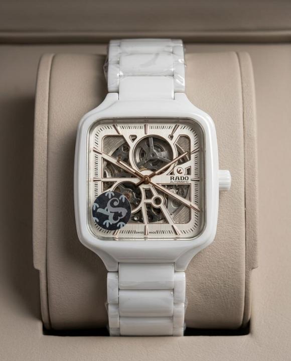 Rad_o True Square Automatic Ceramic- White-Copper