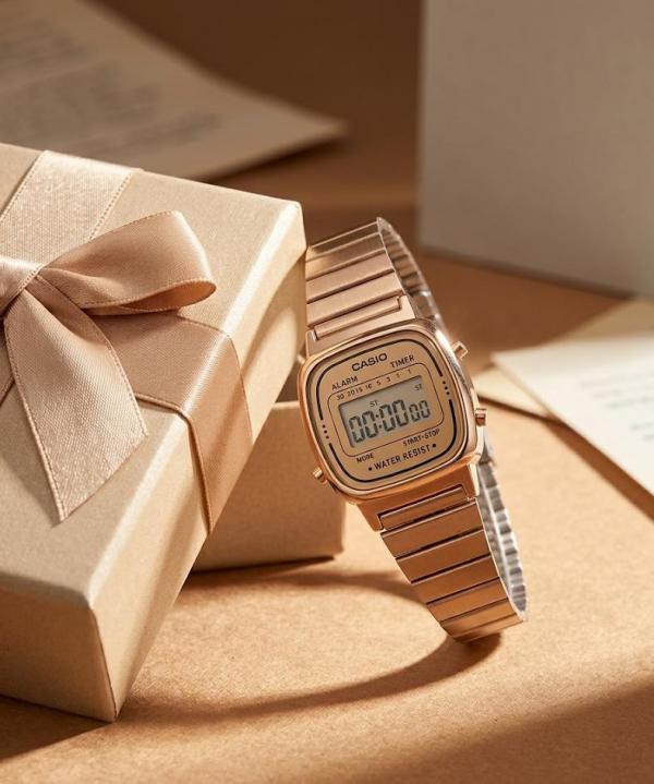 Ca.sio Womens Vintage LA670 Copper