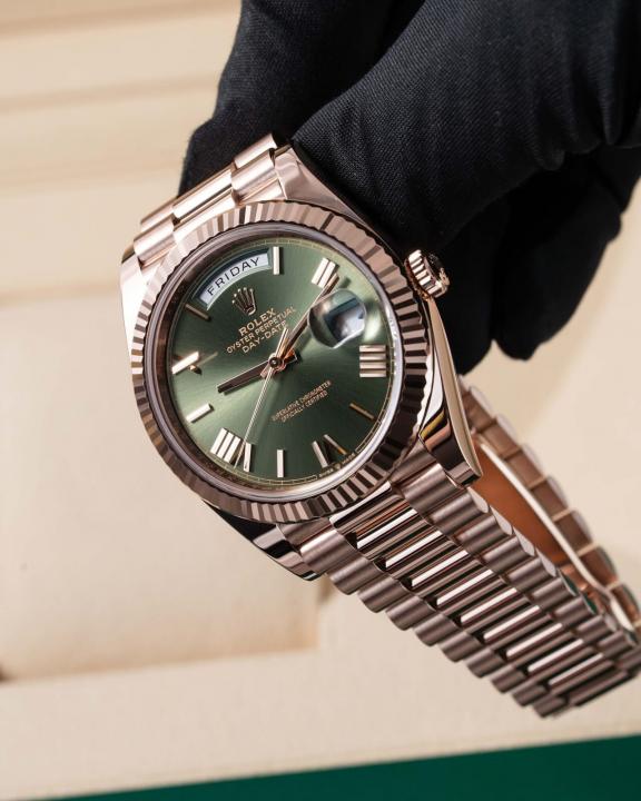 Role_x Oyster Perpetual Day Date 40 Battery Copper-Green
