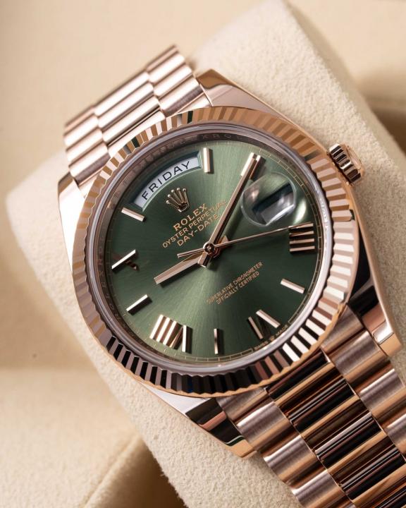 Role_x Oyster Perpetual Day Date 40 Battery Copper-Green