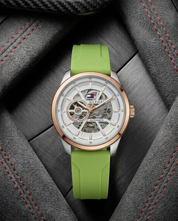 Tommy_hilfiger Automatic Silicon Green-Copper-White