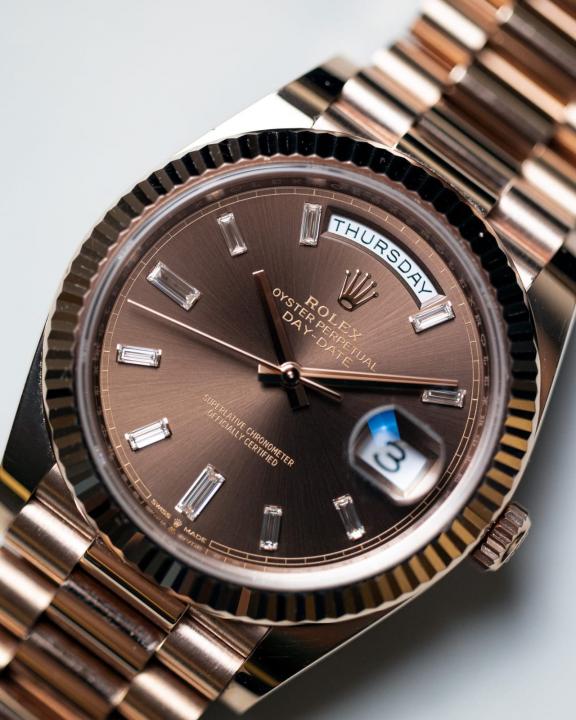 Role_x Oyster Perpetual Day Date 40 Battery Copper-Brown