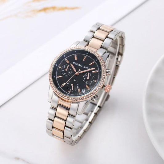 Michae_l Kors Bryant Chronograph 2Ton-Copper-Black