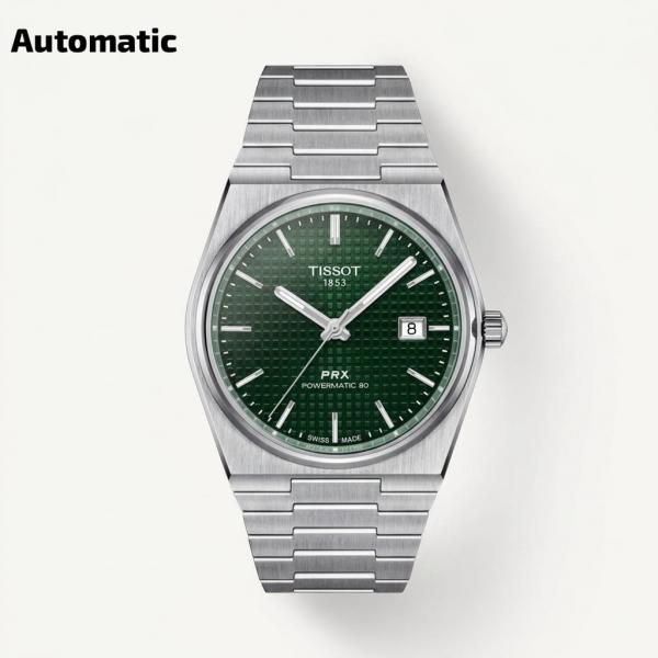Tisso_t 1853 Prx Automatic Top Quality Silver-Green