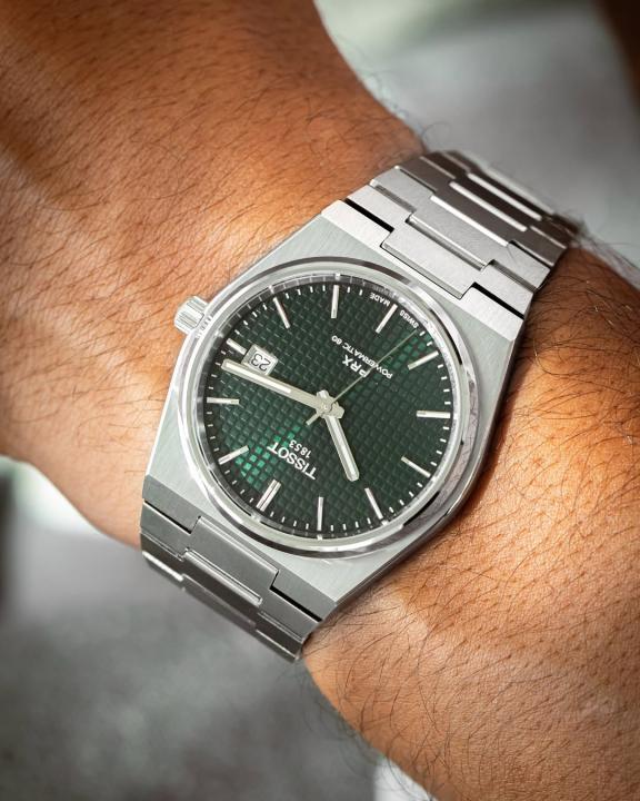 Tisso_t 1853 Prx Automatic Top Quality Silver-Green