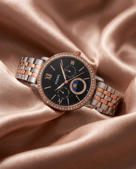 Fossi_l Es3121 Jacqueline Sun Moon Two-Tone-Copper-Black