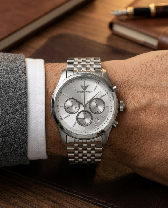 Em.porio Armann_i AR11581 Chronograph Silver-White