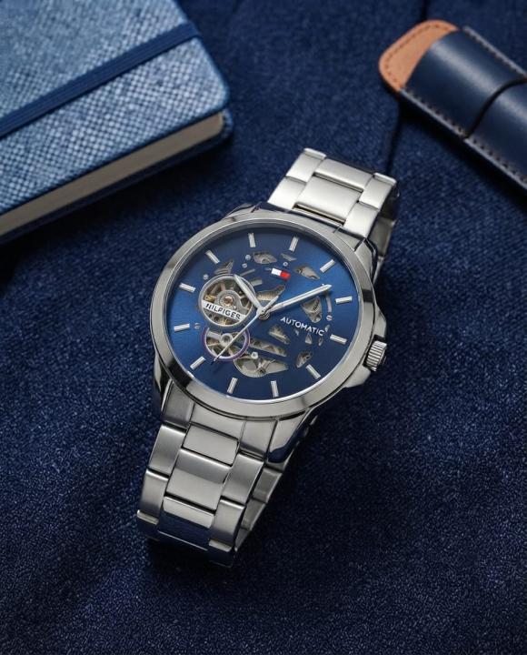 Tom.my Hilfige_r skeleton automatic