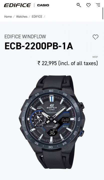 Ca.sio Edifice Ecb2200 PB
