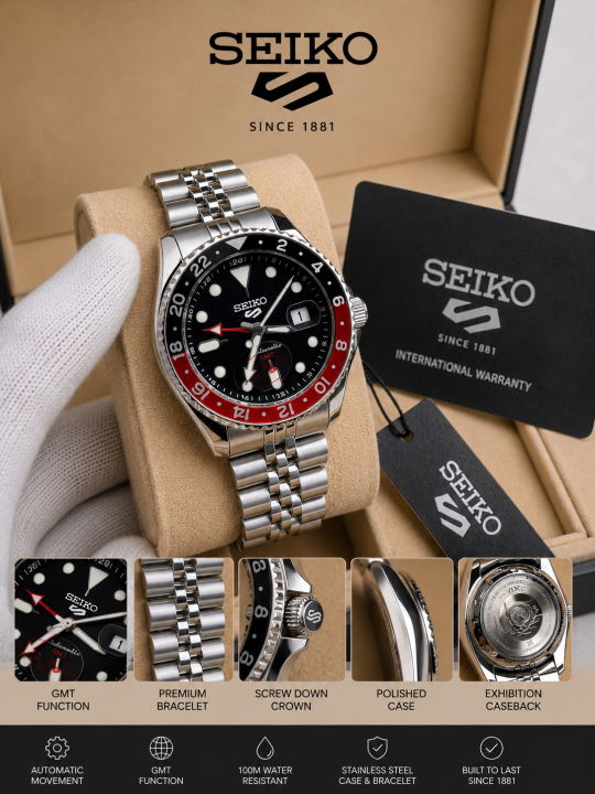 Sei.ko 5 Sports GMT Quarts