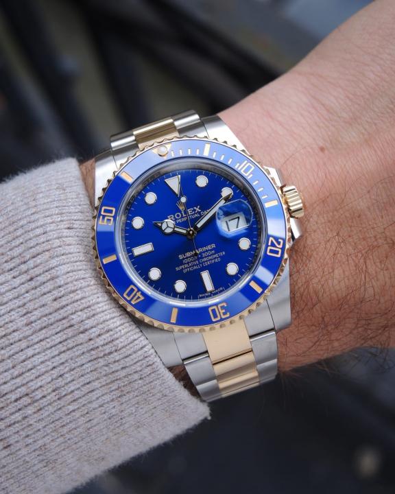 Role_x Oyster Perpetual Submarine 2Ton-Gold-Blue