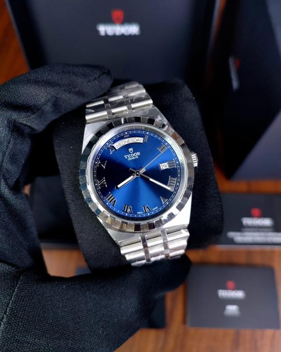Tu.dor Royal automatic silver blue