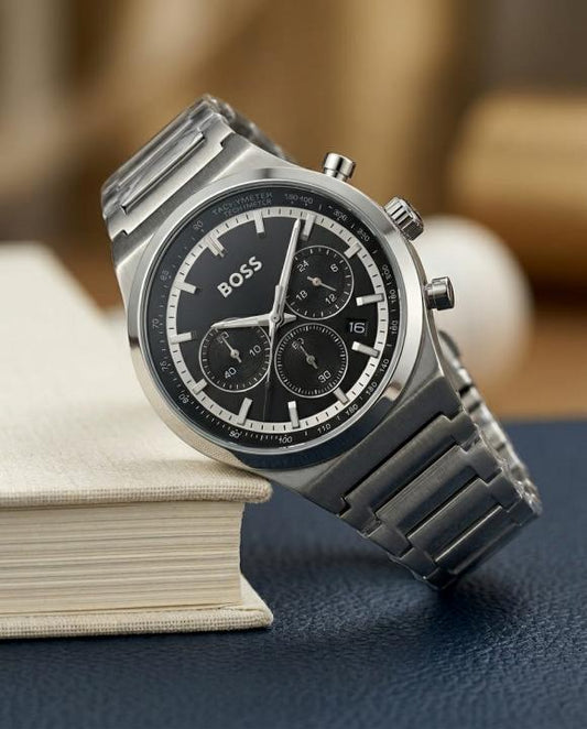 Bo.ss Candor Chronograph Silver-Black