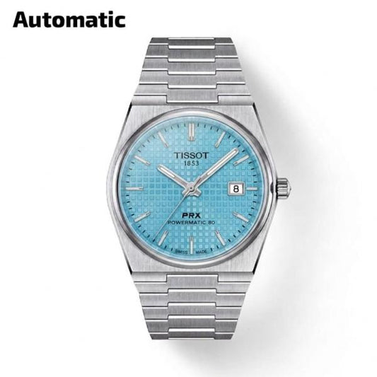 Tisso_t 1853 Prx Automatic Top Quality Silver-SkyBlue