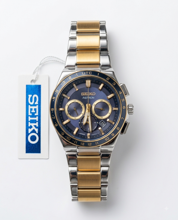 Sei.ko Astron Two Tone Gold Blue Dial