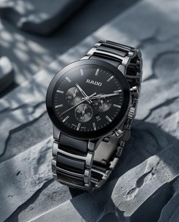 Rad_o centrix chronograph Black-silver