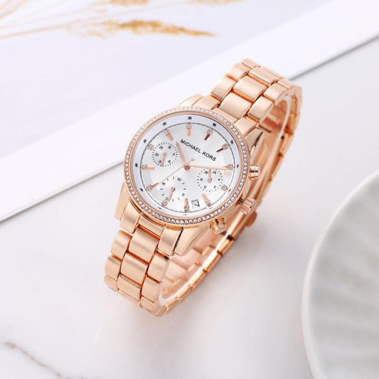 Michae_l Kors Bryant Chronograph Copper-White