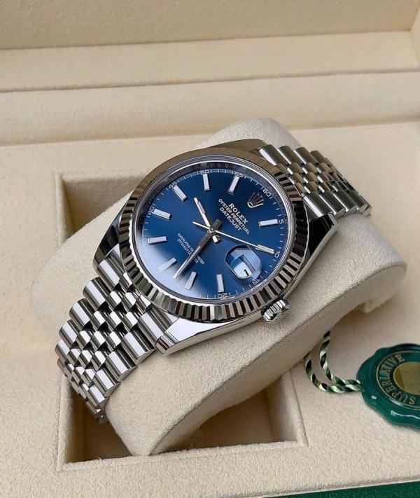 Role_x Oyster Perpetual Date Just Silver-Blue