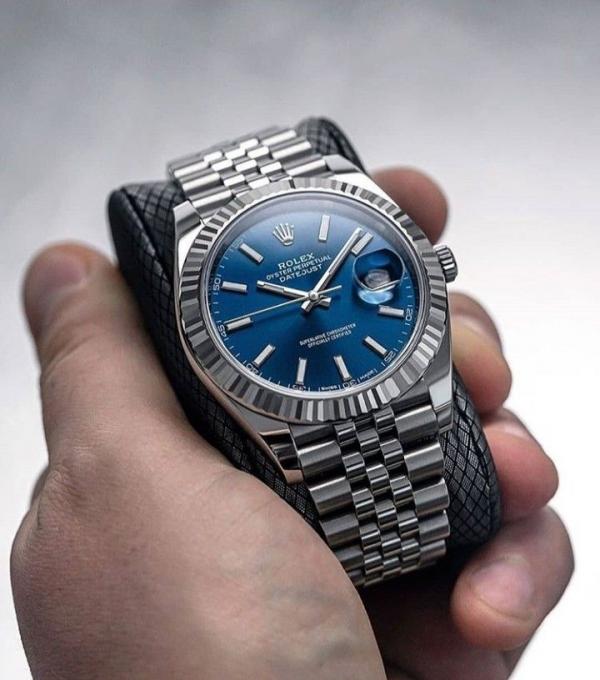 Role_x Oyster Perpetual Date Just Silver-Blue