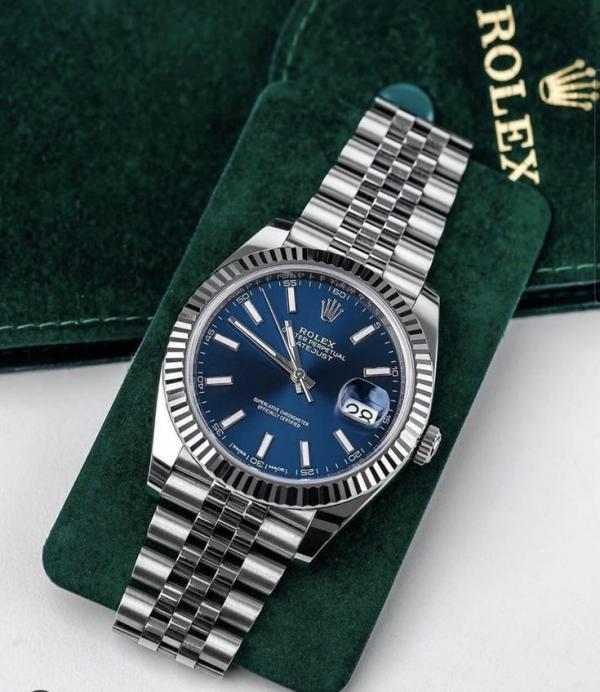 Role_x Oyster Perpetual Date Just Silver-Blue
