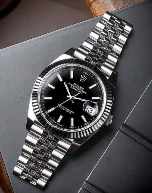 Role_x Oyster Perpetual Date Just Silver-Black