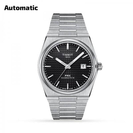 Tissoo_t 1853 Prx Automatic Top Quality Silver-Black