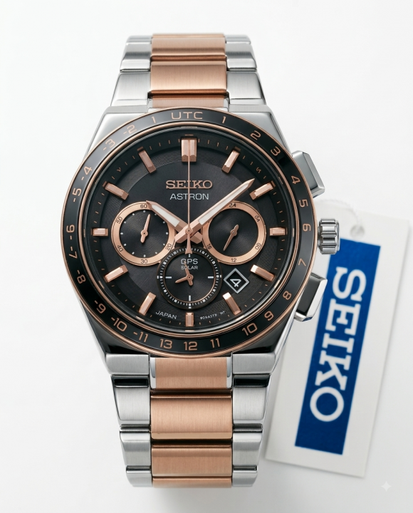 Sei.ko Astron Two Tone Copper Black Dial