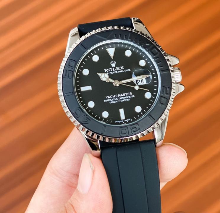 Rolee_x Oyster Perpetual Yach aster Battery Silver