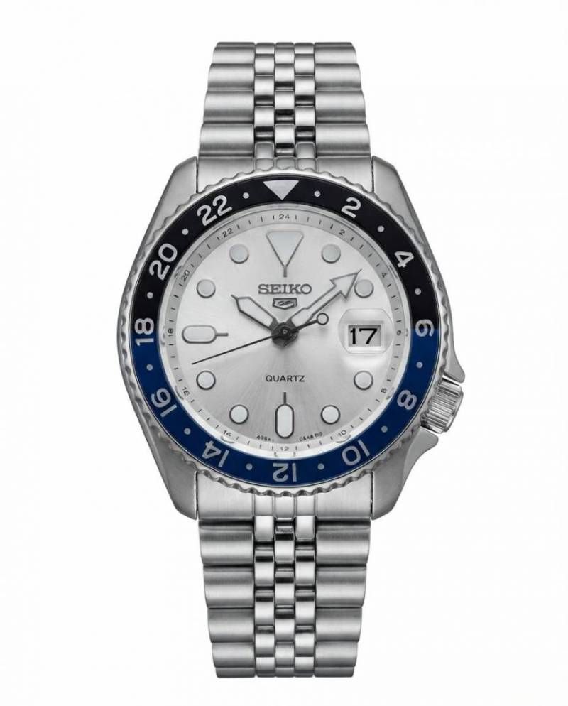Se.iko Gmt Master  silver white Dial