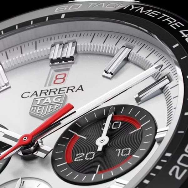Tag_g heuuerCarrera Sport Chronograph 44mm silver white