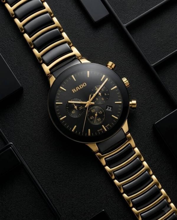Radd_o centrix chronograph 2 ton Black Gold
