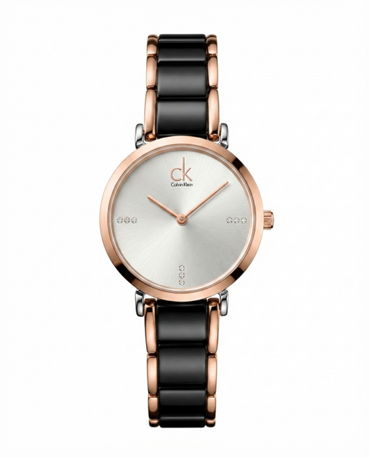 Cal.vin Kleii_n minimalist Black Two Tone white Dail