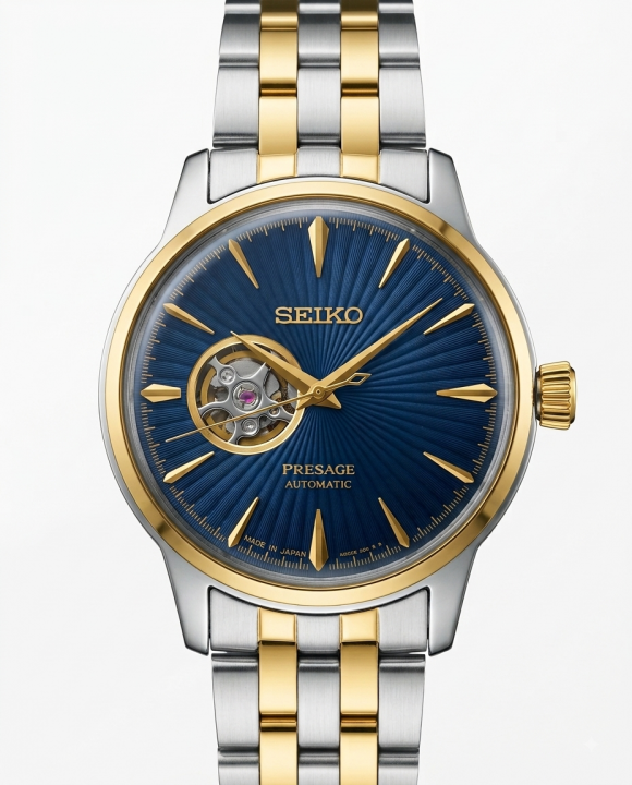 Sei.ko Presage Two Tone Gold Blue Dail